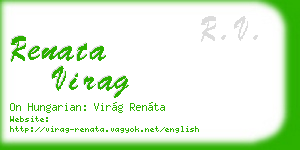 renata virag business card